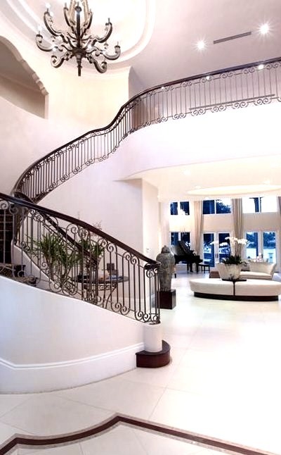 Luxury Living Space and Staircase