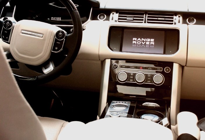 Interior of a Range Rover